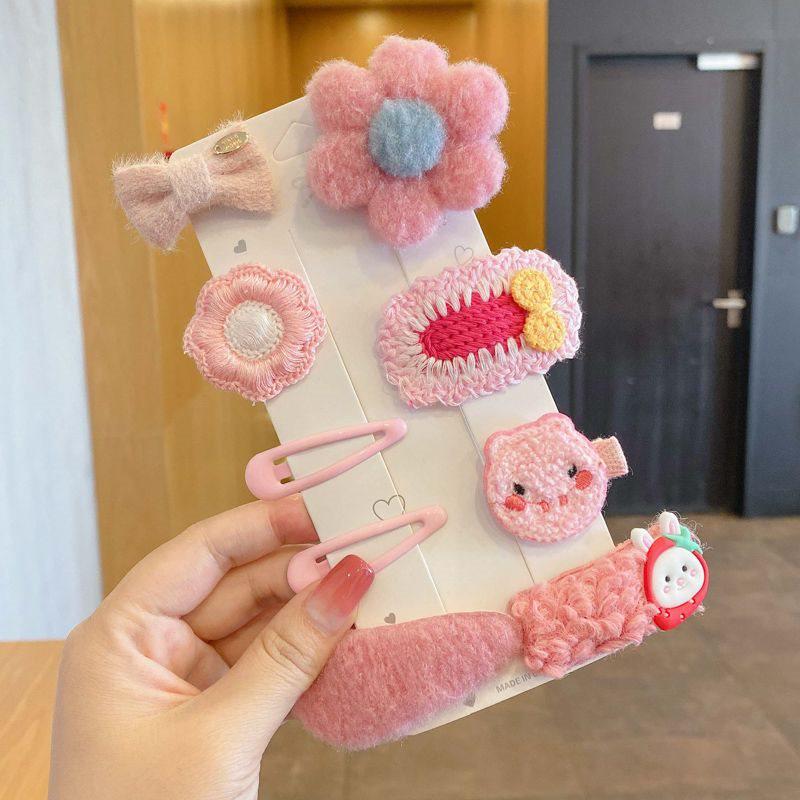Autumn/Winter 2025 Lambswool Plush Hair Clip: Cute BB Clip Headwear for Women & Children