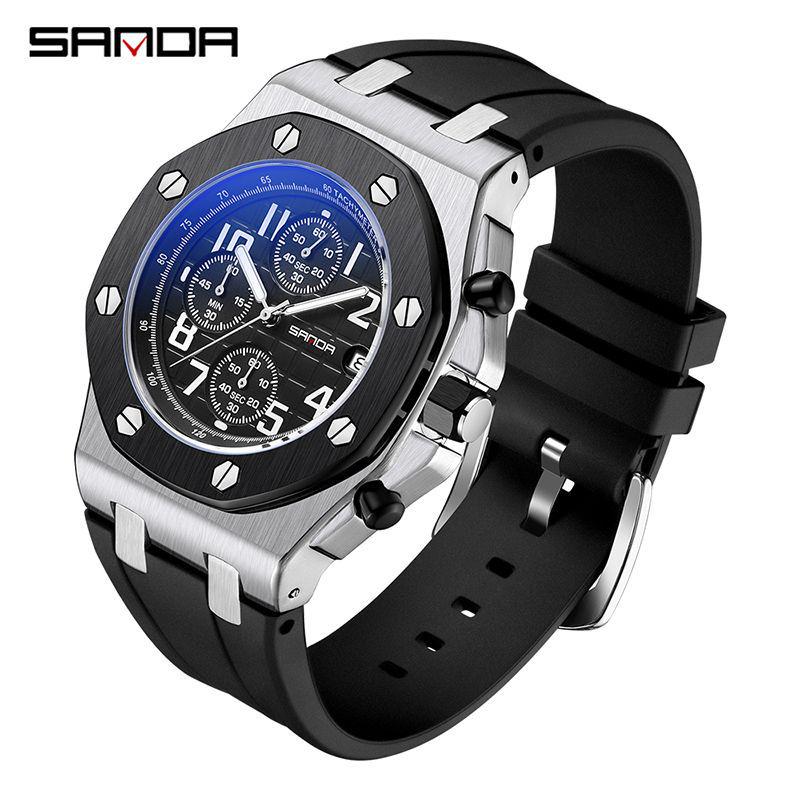 SANDA Bestseller Men s Quartz Watch: Stylish, Classic, Waterproof, Six-Hand Design with Calendar.