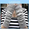 Chic Knitted Crochet Arm Warmers Long Fingerless Gloves For Trendy Women