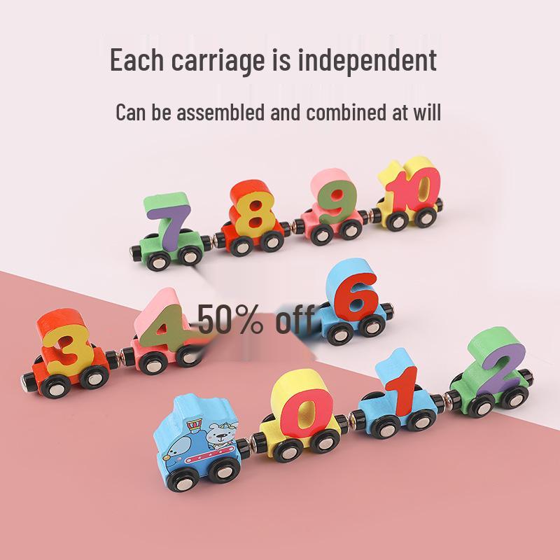 Magnetic Digital Train Toy - Educational Building Blocks for Kids Aged 1-6