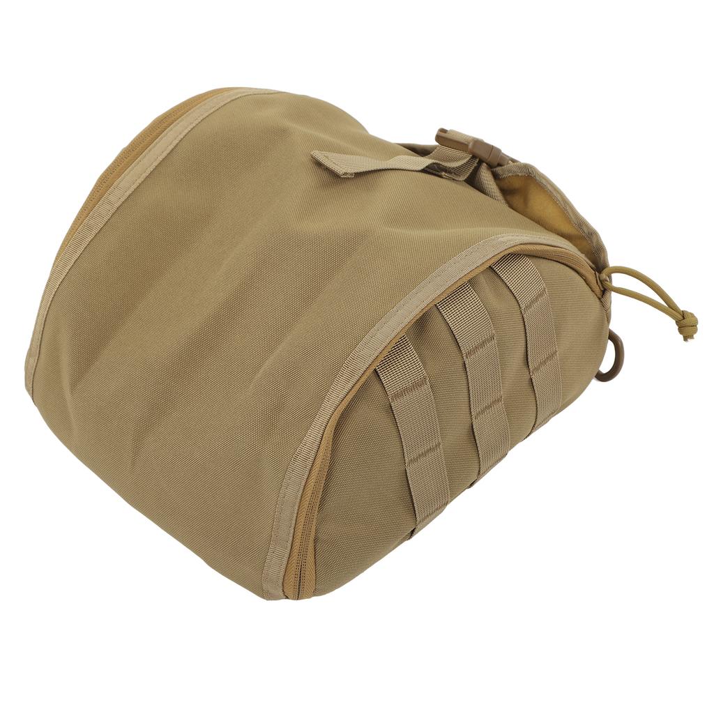 Camping Helmet Bag Canvas Scratch Prevention Adjustable Helmet Storage Bag For Hard Hats Helmet Khaki