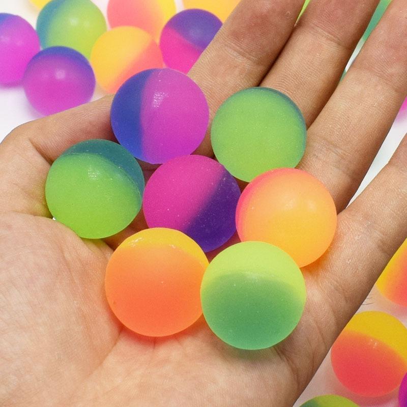 Fun High Bounce Plaything Balls Kids Present Party Favor Decoration Kids Bouncing Sphere Pattern Two-Color Bounce Sphere Birthday Gift