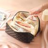 Large Capacity and Portable Designmultifunctional PU Leather Folding Travel Makeup and Toiletries Bag Large Capacity and Porta