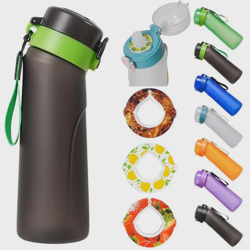 Scented 750ml Sports Water Bottle with Flavor Ring and Straw