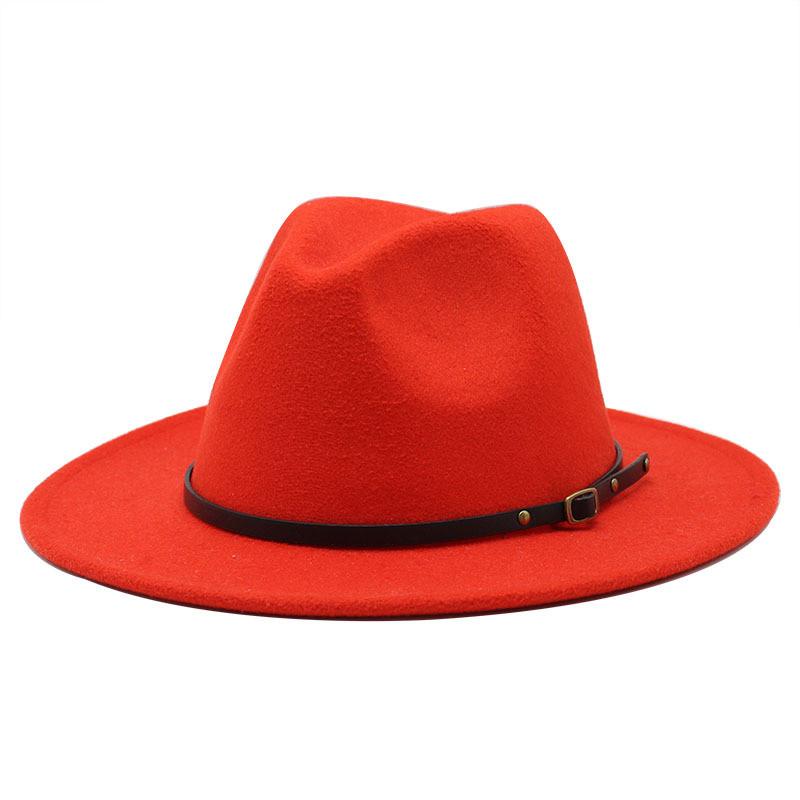 Vintage British Style Wool Felt Fedora Hat For Women With Wide Brim And Breathable Design