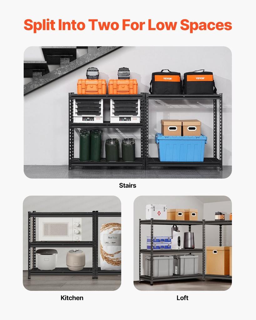 Storage Shelves 5 Tier Adjustable Heavy Duty Garage Shelving Unit 2000 lbs