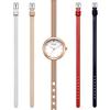 [FOCE LADY] FOCE LADY Damen-Armbanduhr mit Netz- und Lederarmband 5-teiliges Set FM2013WRG-SET