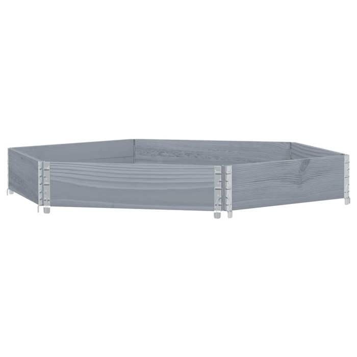 VidaXL Lit Surélevé Hexagonale, Bac à Fleurs, Pot de Plantes, Boîte à Fleurs, Jardinière de Jardin Terrasse Extérieur, Gris 4010319