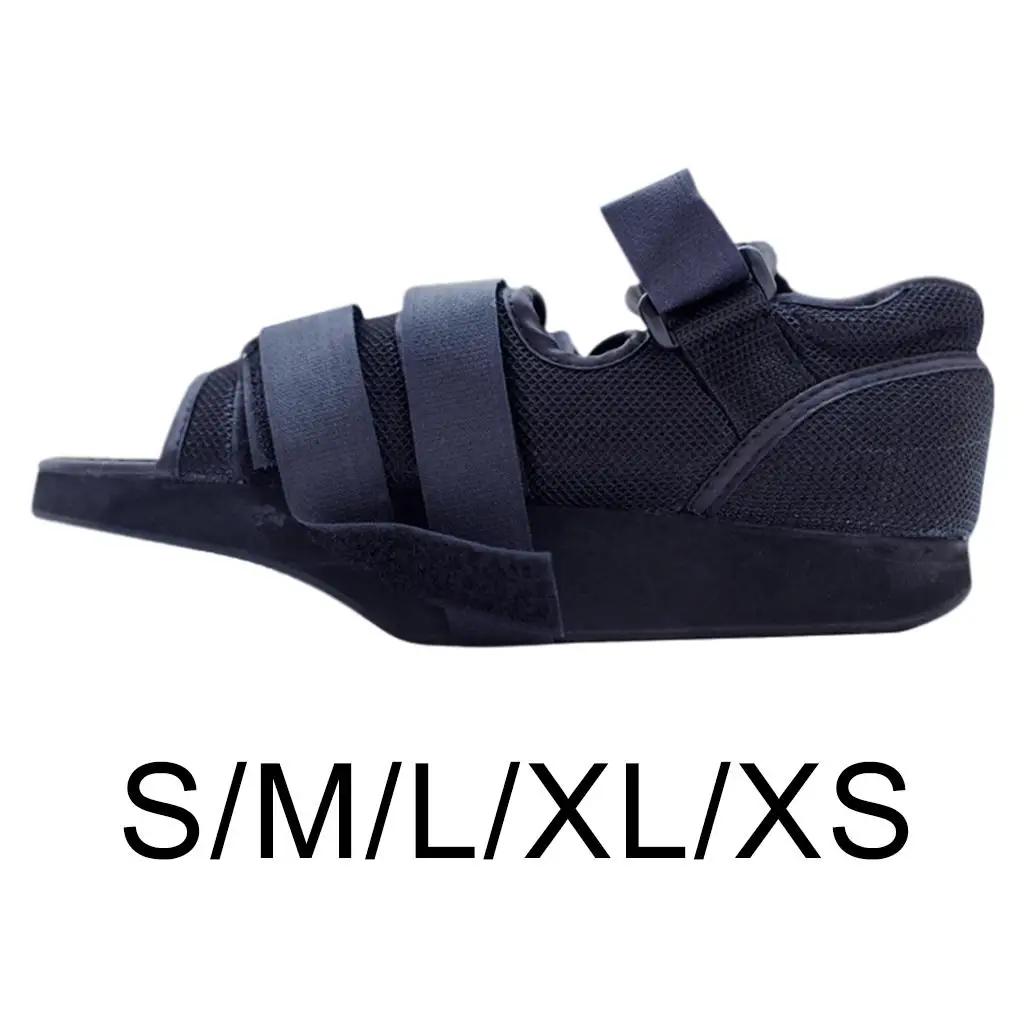 1 Piece Plaster Shoes Fixed Removed Black for Postoperative Teens Women Forefoot Pressure Relief Shoes Walking Boot Front