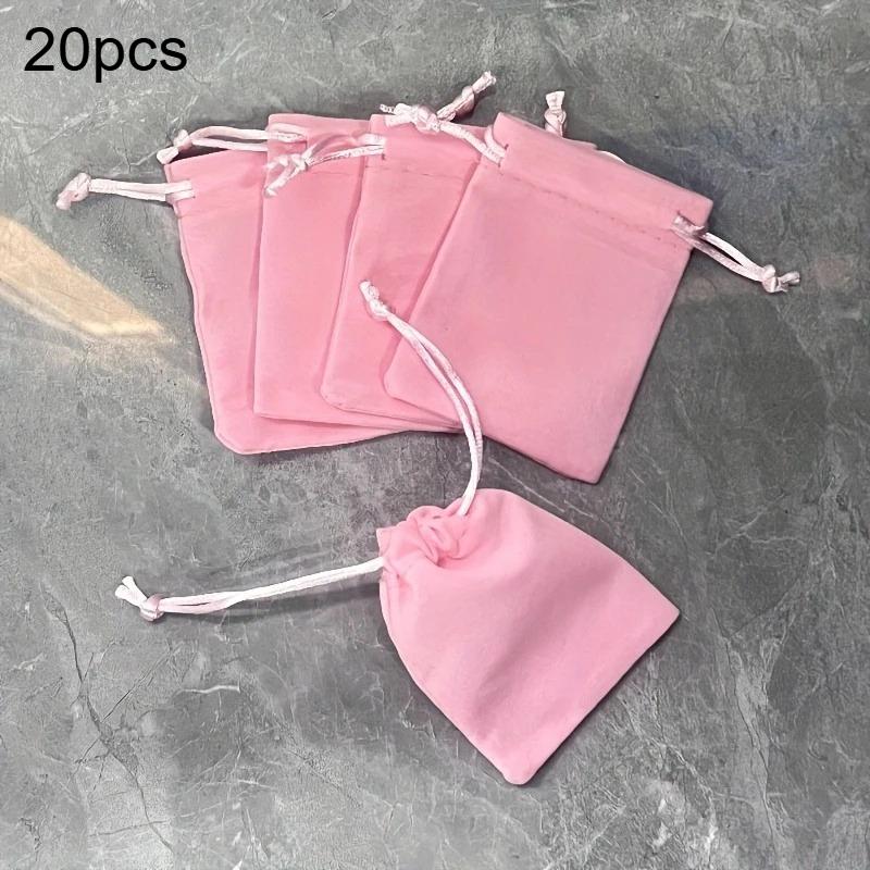 20 шт. Бархатные подарочные мешочки для украшений Мягкие мешочки для хранения на завязках Органайзер для украшений Мешочки для подарков на день рождения для свадебных сувениров 7x9cm