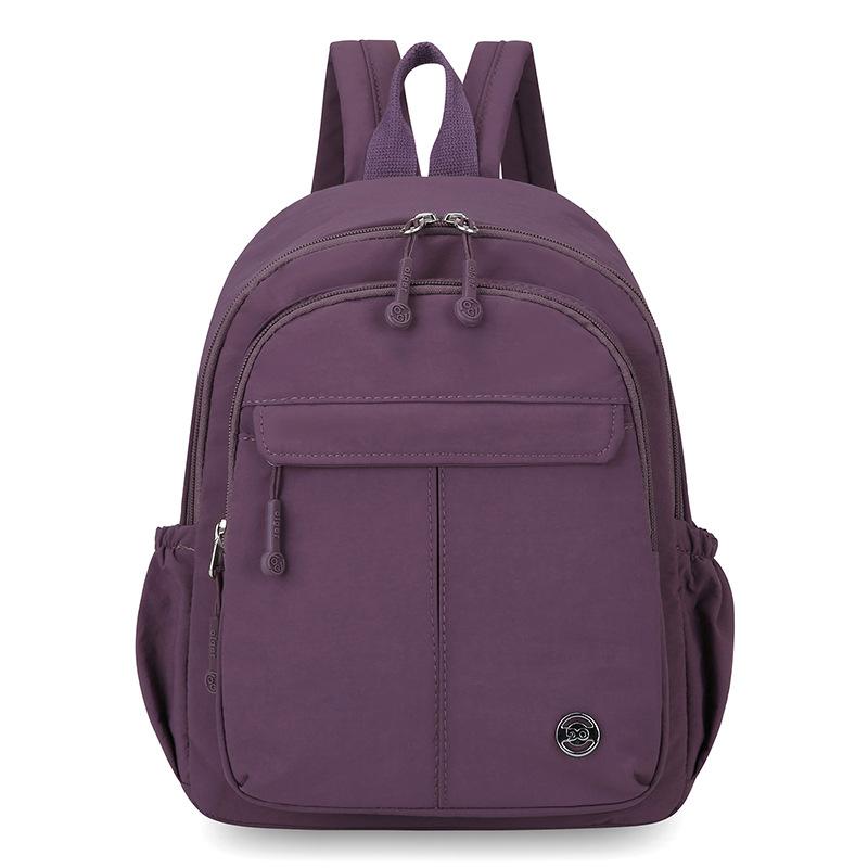 Lightweight Nylon Backpack for Women Casual Daypack Travel Shoulder Bag with Multi Pockets
