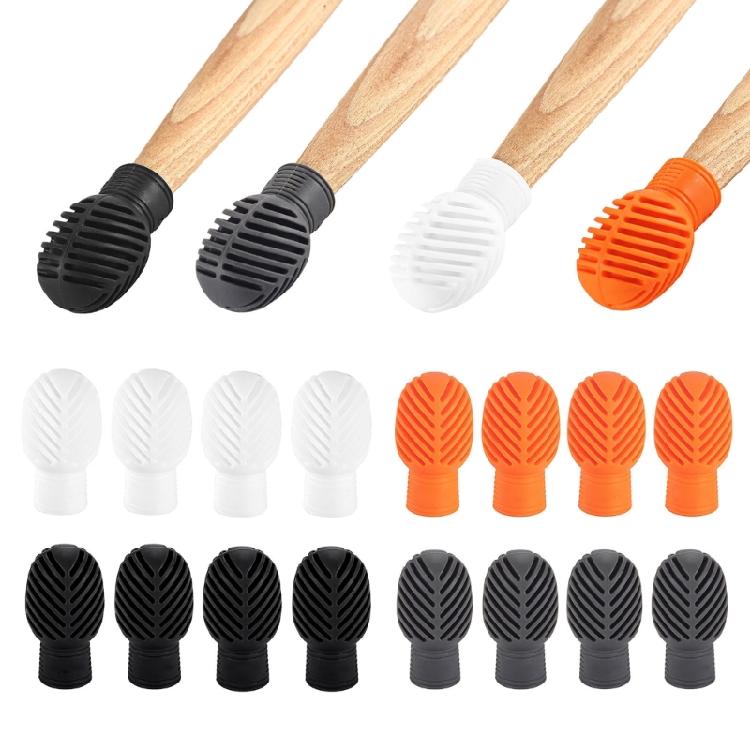 4Pcs Drumstick Mute Tip Drum Dampener Silicone Drumstick Practice Tip Mute Pads Replacement Percussion Tip Enduring