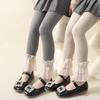 Baby Girls Leggings Lace Pants Kids Cotton Solid Ruffle Lace Children Tights Casual Pantyhose Trousers Spring Autumn
