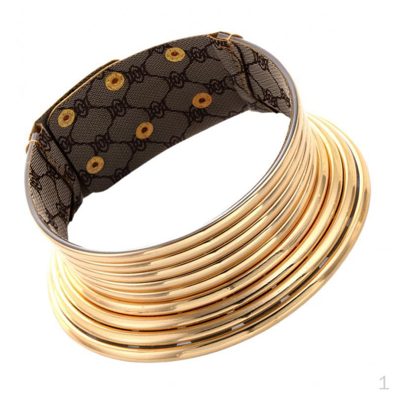 

Choker s Lady Wide Necklace Gift Printed Gold