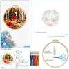 Autumn DIY Stitches Kit with Embroidery Hoop Embroidery Stitches Practice Kit Needlepoint Kit for Beginners Craft Lovers Gift