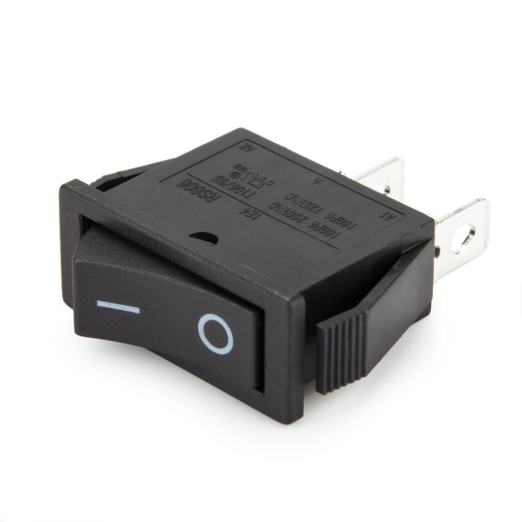 10 Pcs Environmental Protection Boat Rocker Switch AC 16A/250V 16A/125V 2 Solder Lug SPST On/Off 2 Pin Mini Boat Rocker Switch for Electrical