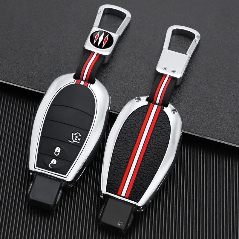 Kovový kryt na klíč od auta Pouzdro na ovladač pro Chrysler 300C pro Jeep Commende pro Dodge Durango Ram Grand Voyager Caravan Cherokee Town