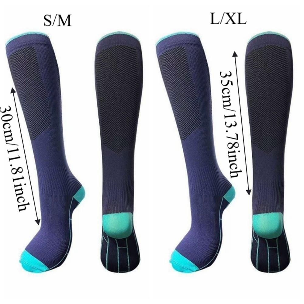 New Knee High Compression Socks Long Tube Leg Slimming Sports Stockings Elastic Summer Football Socks For Recovery