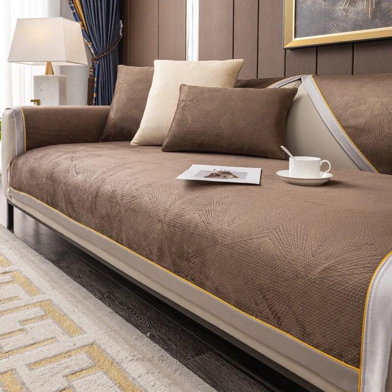 

Коврик для дивана с узором тумана, универсальная противоскользящая подушка для сиденья Four Seasons, современный универсальный и минималистичный коврик для дивана 90x180cm