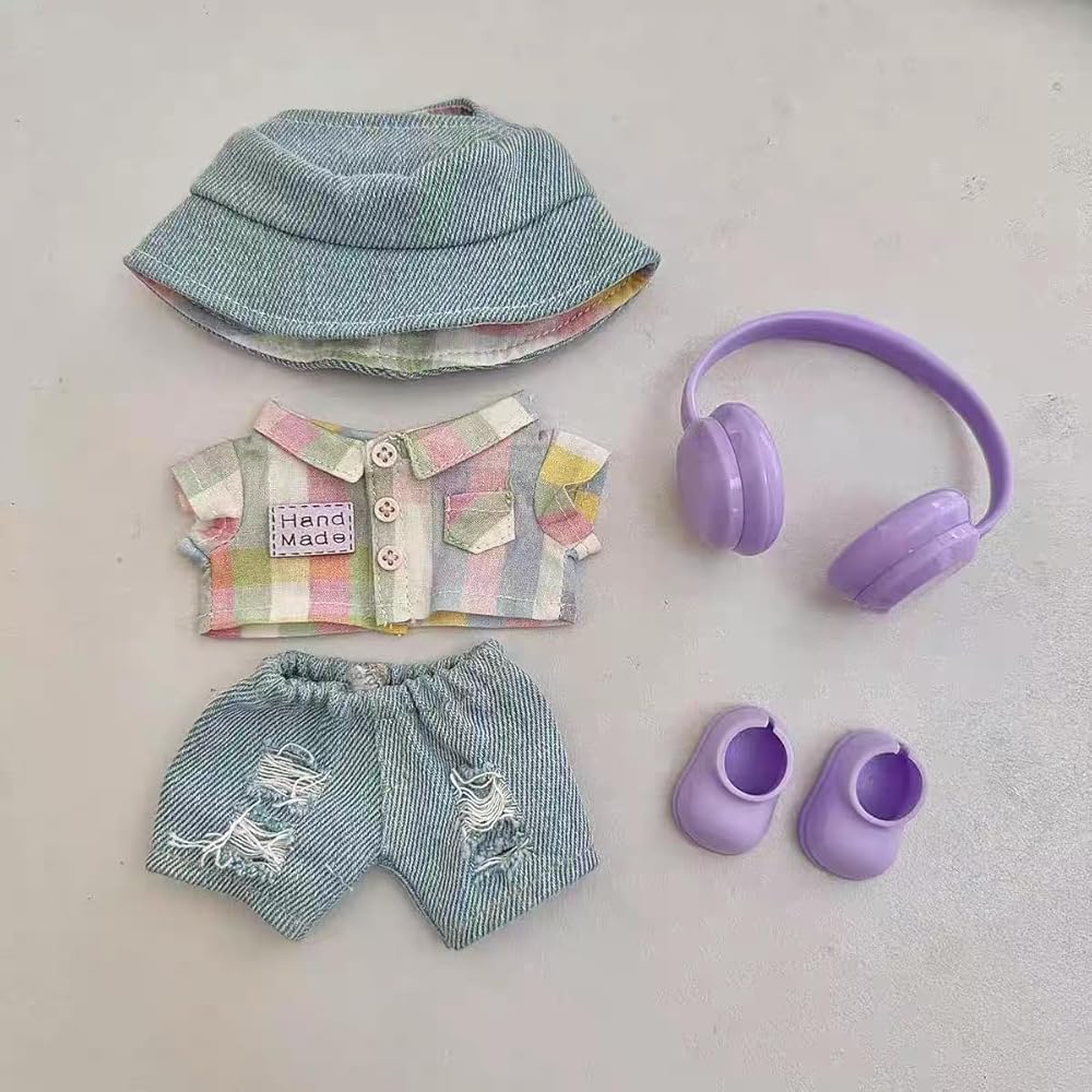 HXLGR Doll Fashion Set for 15-17cm Dolls with Clothing and Accessories Purple