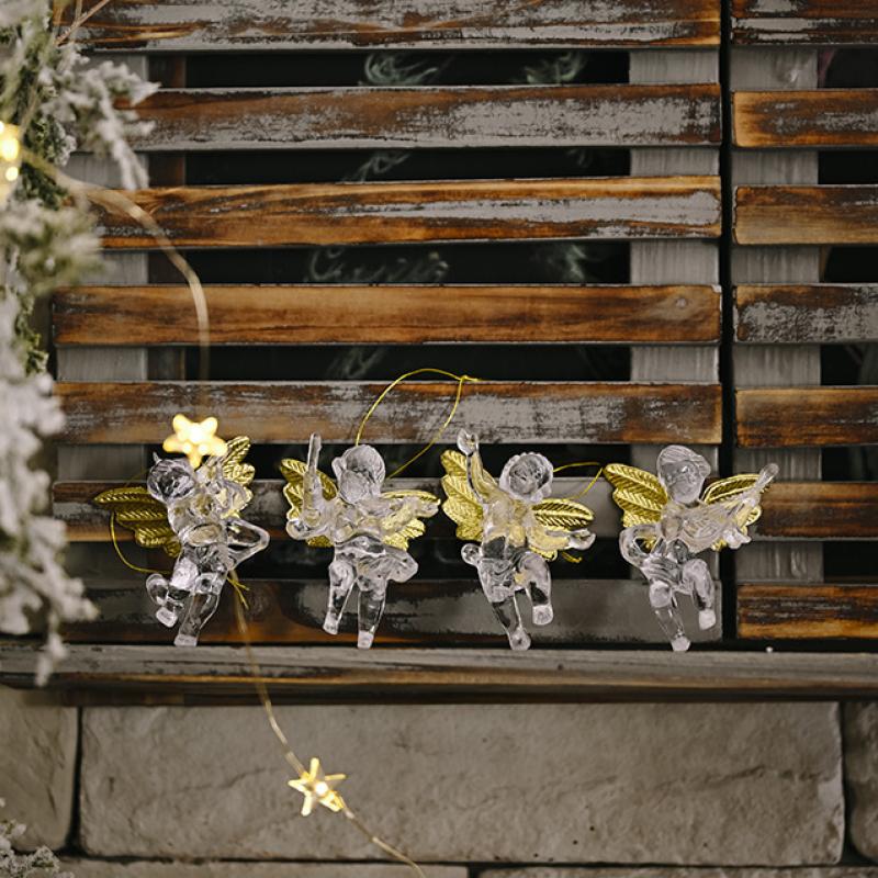 Weihnachtsdekoration liefert transparenten Engel-Anhänger, kreative neue Cherub-Anhänger, Weihnachtsbaumschmuck