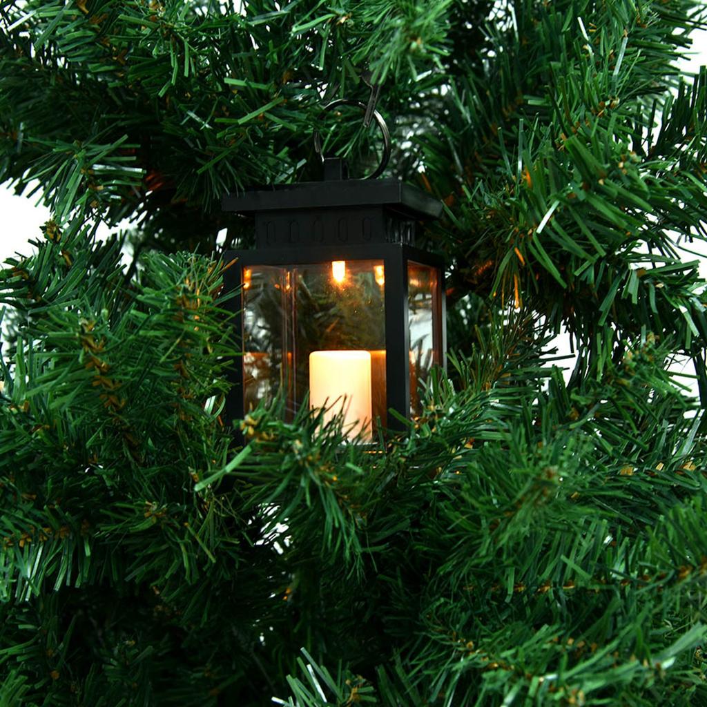 Solar Power Outdoor Garden Led Candle Light Wall Lantern Fence Lawn Lamp