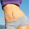 Mode Chirurgenstahl Herz Strass Bauchnabelpiercing Nabelschmuck