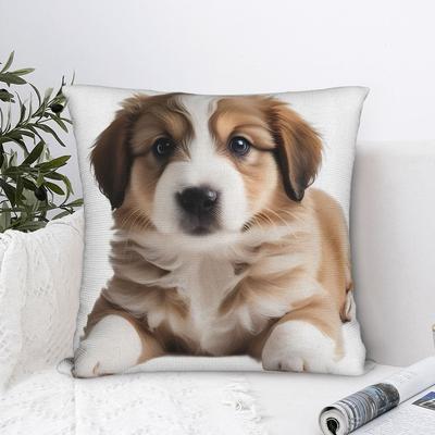 Cute Puppy Pillow Case Comfy Pillow Cover For Living Room Sofa Funny Pillowcases
