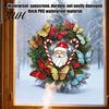 Creative Window Stickers for Home Christmas Wreath Sticker, Stained Glass Style, Removable Santa Butterfly Candy Cane Party Decor Decal, PVC