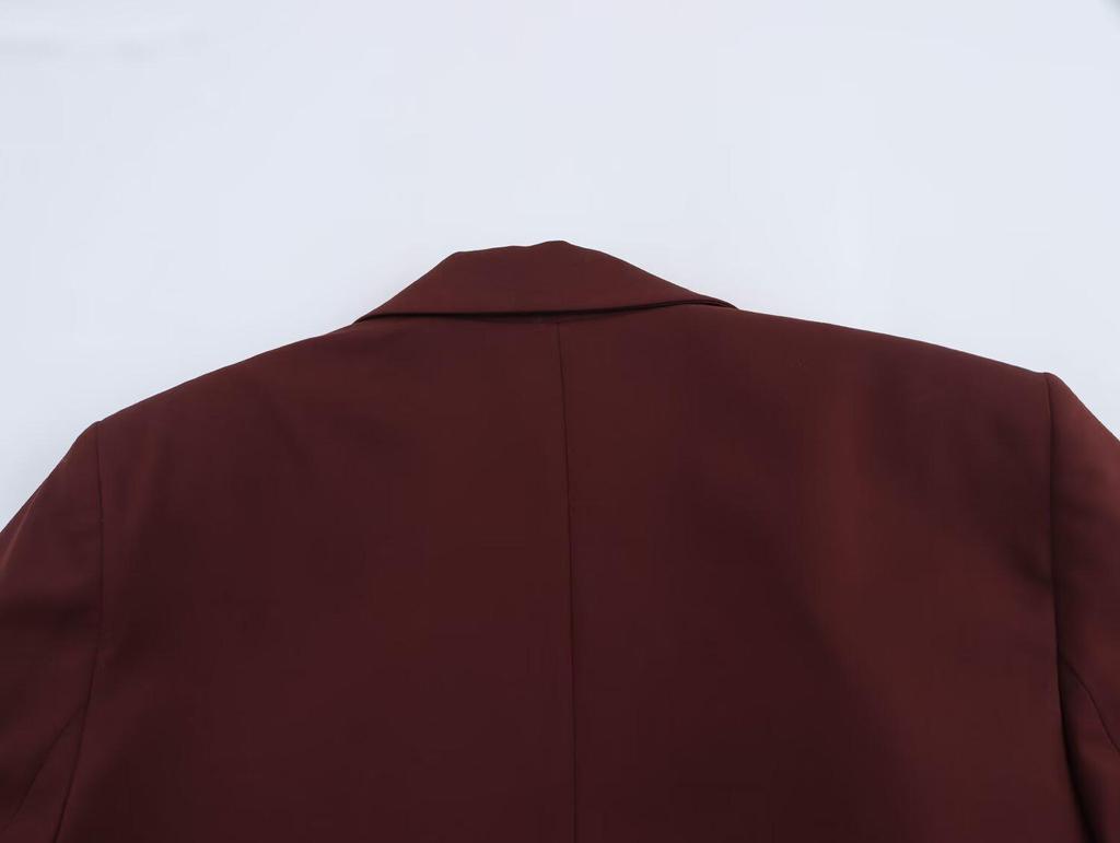 Spring 2025 Women's European & American Style Double-Breasted Loose Blazer Jacket