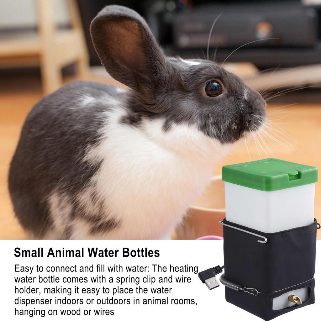 32oz Non Drip Constant Temperature Water Bottle Automatic Induction Heating Water Bottle Suitable For Small Animal Pets