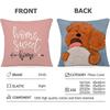 Puppy Life Cushion Cover Household Decoration Linen Sofa Cushion Cover: Skin-Friendly & Breathable With Invisible Zipper
