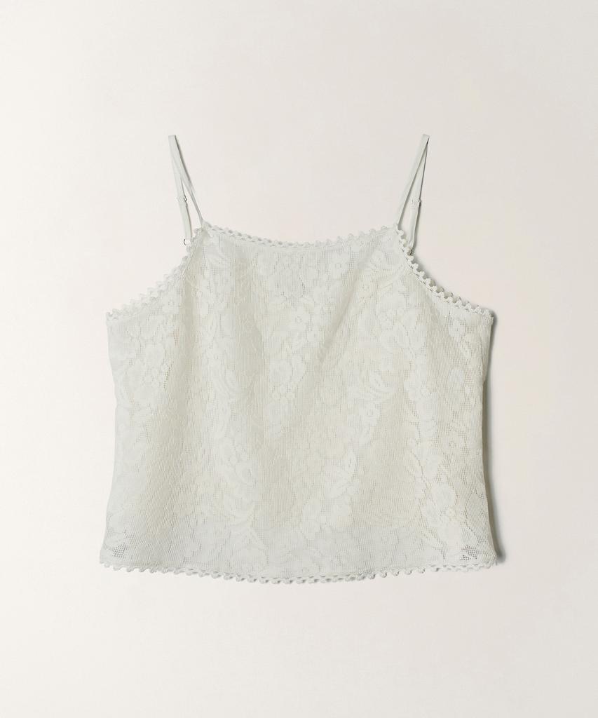 Tudument Crochet Knit Sleeveless Top_White