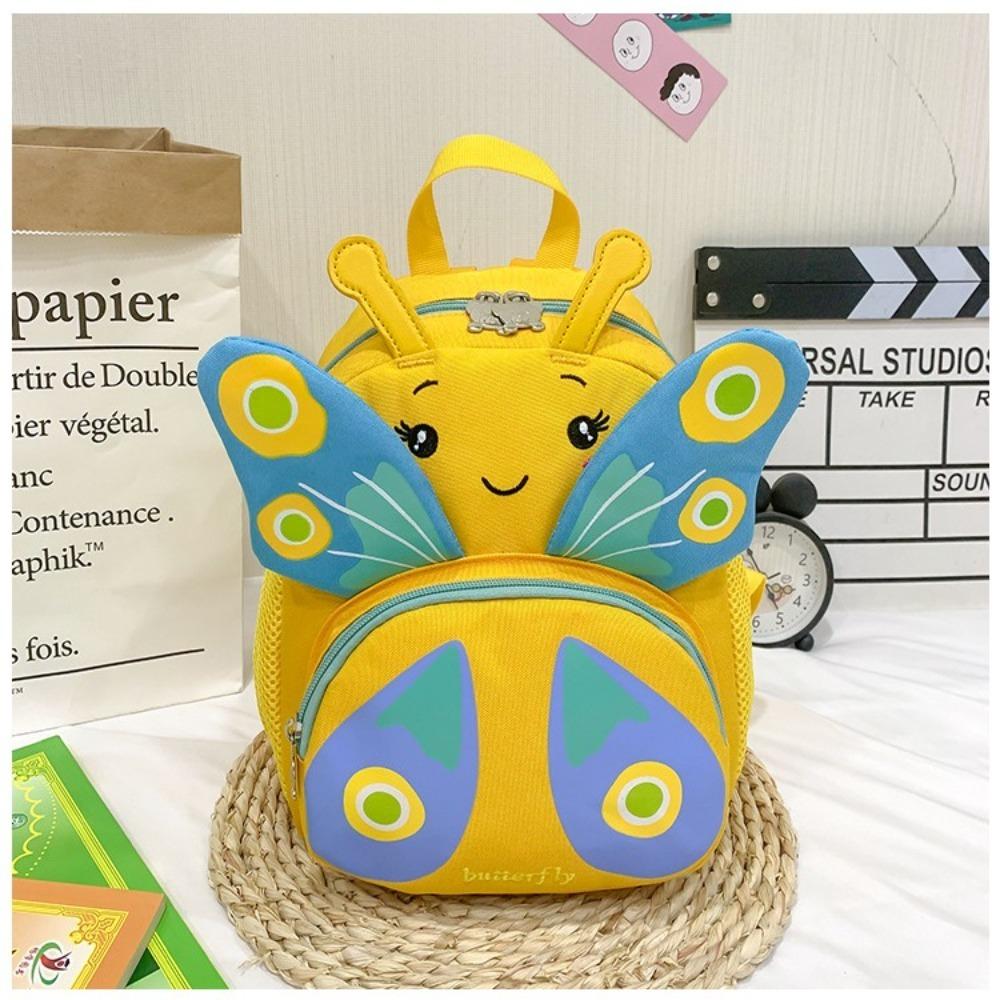 3D Butterfly Oxford School Bag for Children Cute Lightweight Large Capacity Toddler Backpack