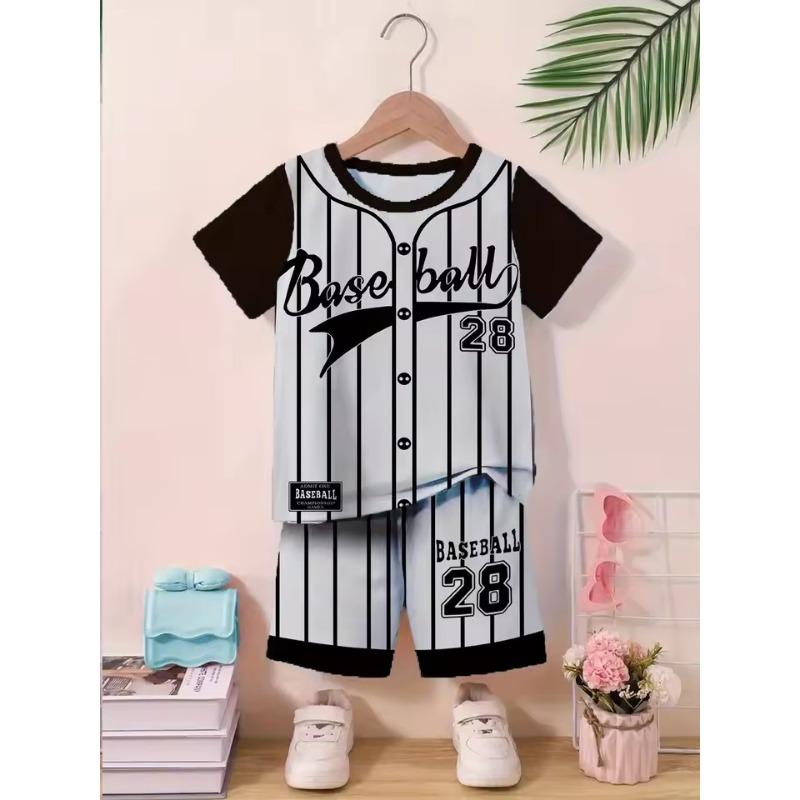 Summer New Comfort Boys Casual Horror Skull 3D Printed Comfort Multi-functional Short-sleeved T-shirt and Shorts Set