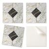 Printed Vinyl Self-Adhesive Tiles Elegant Marble Pattern 20x20x20 Cm