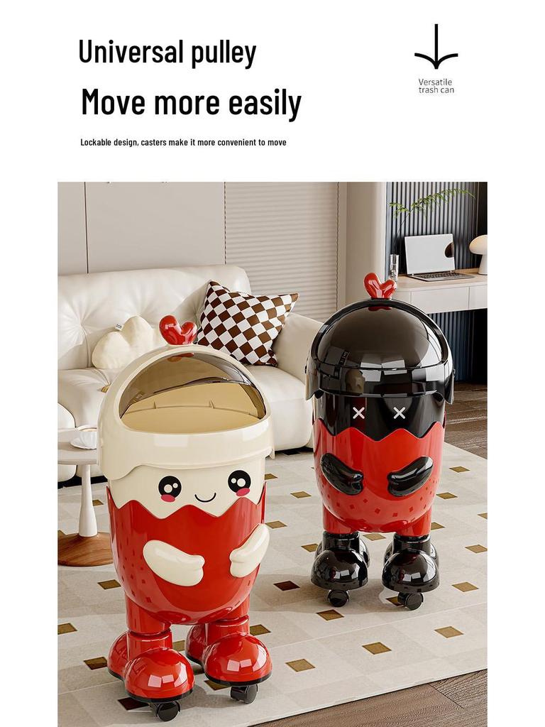 2026 Cute Cartoon Trash Can for Home: Living Room, Children's Room, Bedroom, Bathroom