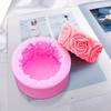 3D Round Rose Flowers Shape Silicone Soap Mold DIY Handmade Soap Molds Soap Making Fondant Cake Candle Molds Craft Decoration
