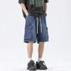Men's Casual American-Style Denim Cargo Shorts - Summer Lightweight, Loose, Straight-Leg Design