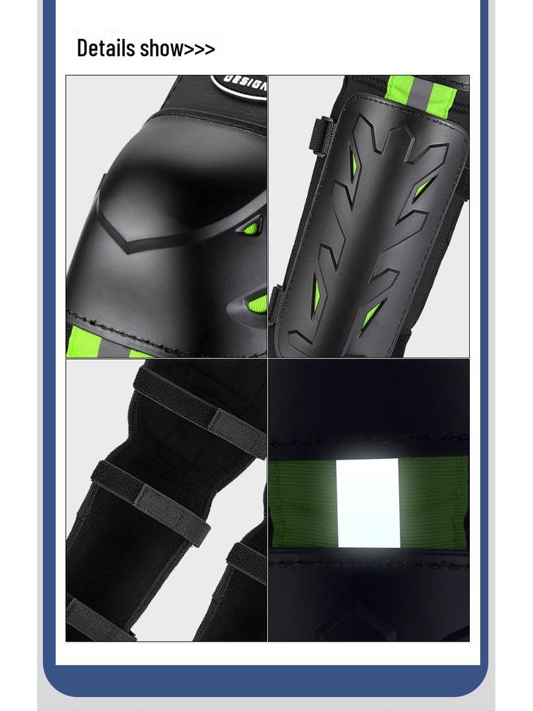 PRO X Motorcycle Anti-Fall Stainless Steel Knee & Elbow Pads Set for Off-Road Riding