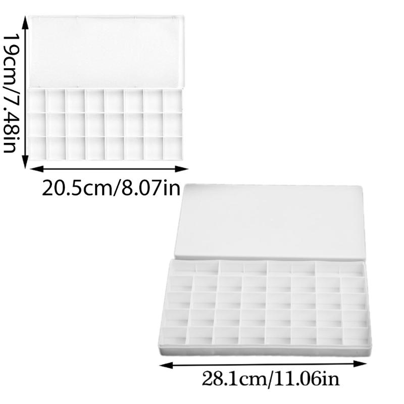 Aquarellfarben Palette Box 24 Vertiefungen 36 Vertiefungen Reisefarbkasten Farbmischpalette mit auslaufsicherem Deckel für Künstler Studenten