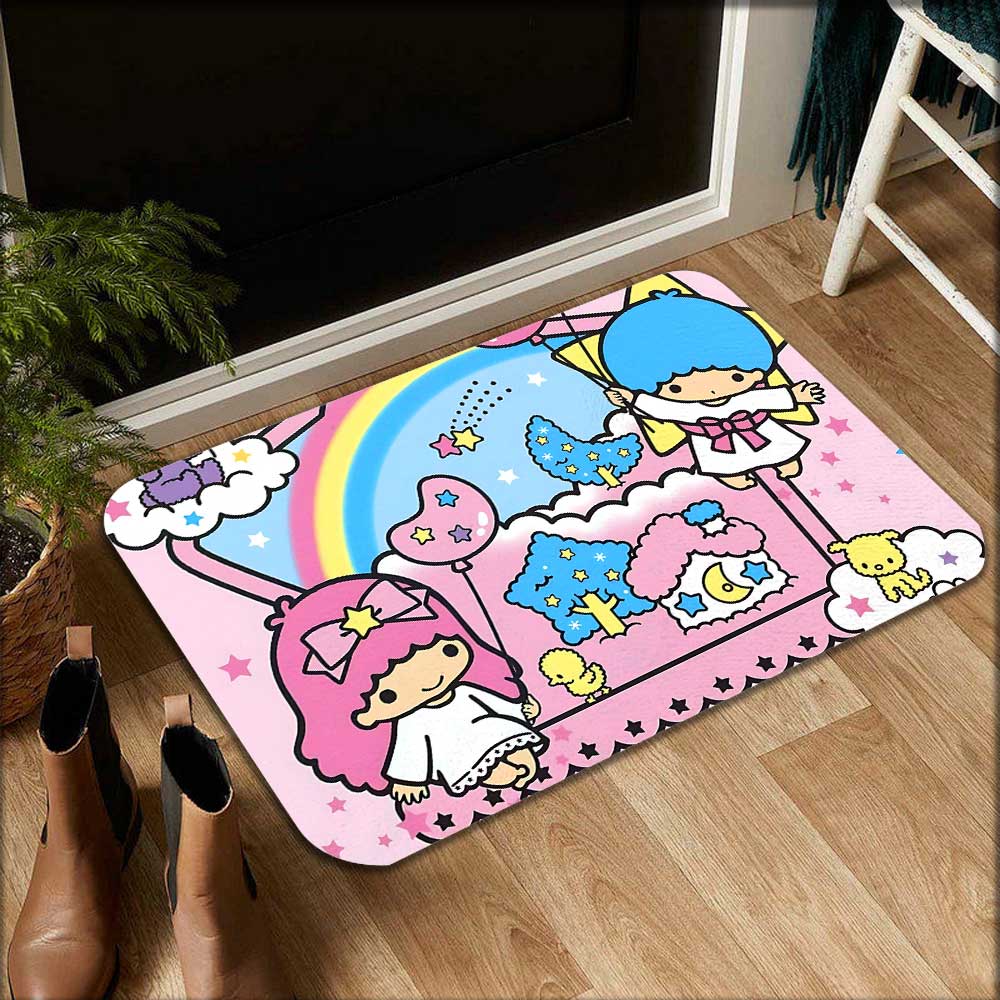 Absorbent Floor Mat Kawaii Little Twin Star Carpet in the Living Room Mats Bathroom Rug Modern Home Decoration Entrance Doormat
