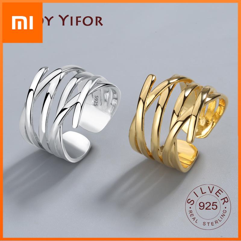 Xiaomi 925 Sterling Silver Rings For Women Zircon Gold Ring Anillos Plata 925 Para Mujer Bagues Pour Femme Ringen Fine Jewelry