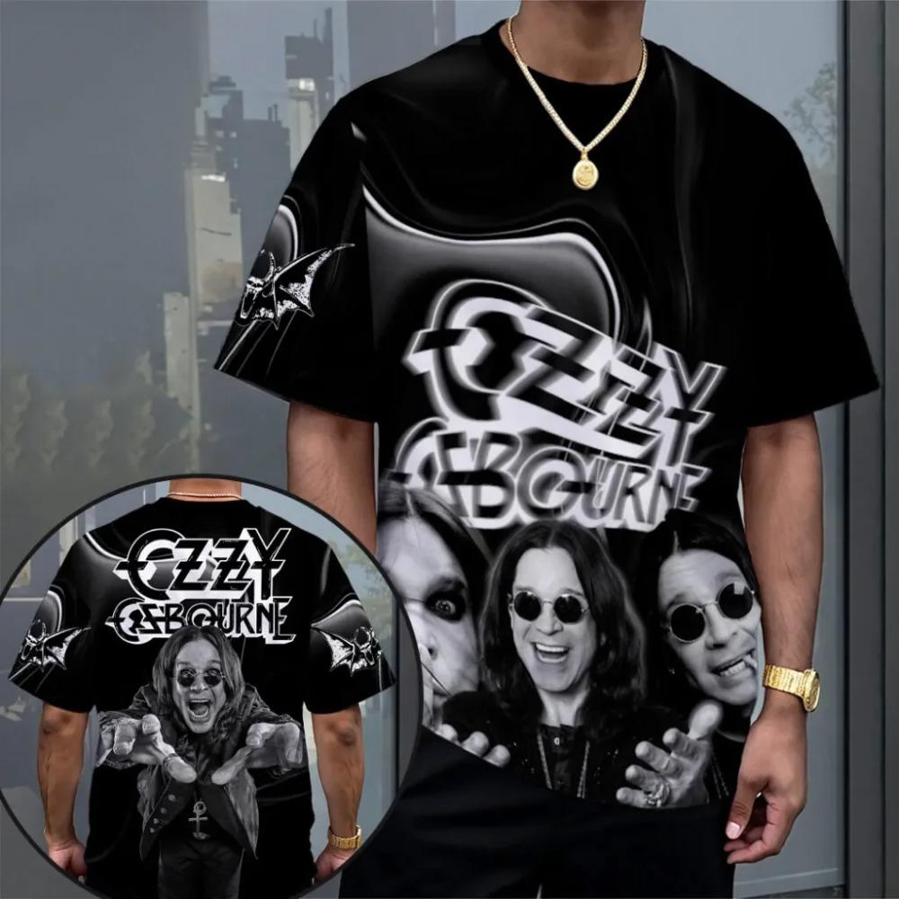 

Rock Ozzy Osbourne Band 3d Print T-shirt Men Women Fashion Hip Hop Short Sleeve Oversized Sports O-Neck Men Tops Tees 6XL