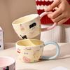 Tazza in Ceramica Gatto Carino Souvenir Tazza da Caffè Regalo di Compleanno per Ragazza Manico Lungo Tazza Bella Uso Domestico