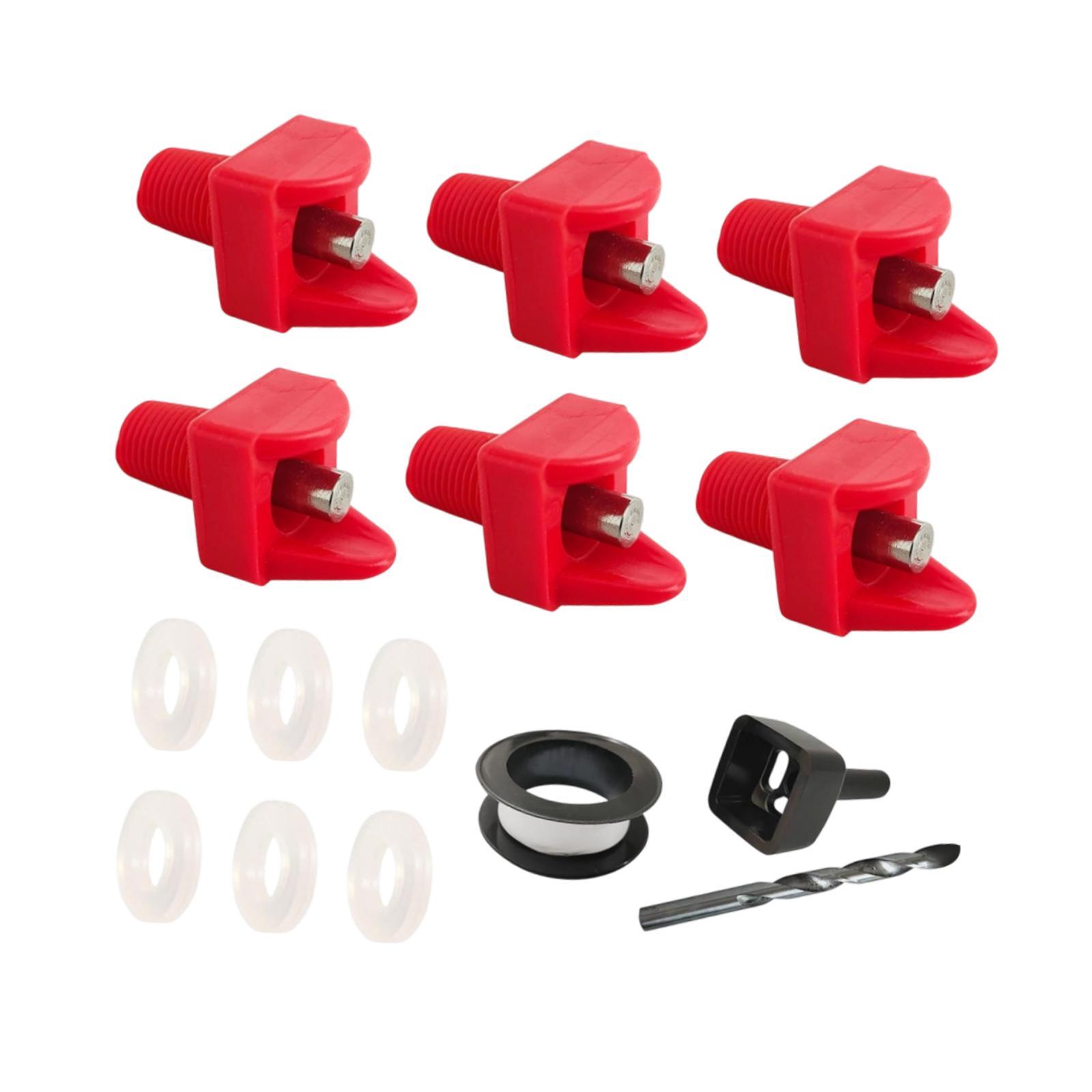 

ABS Chicken Drinking Cups Horizontal Nipples Waterer Leakproof Easy Install Poultry Feeder for Backyard Hens 6pcs