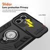 Rugged Armor Shockproof Phone Case For Infinix Smart 9 X6532 Hot 50i X6531 X6531B Sliding Window Metal Ring Holder Back Cover