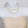 Multilayer Style Imitation Pearl Necklace Elegant Design Clavicle Chain New Choker Necklace  Women
