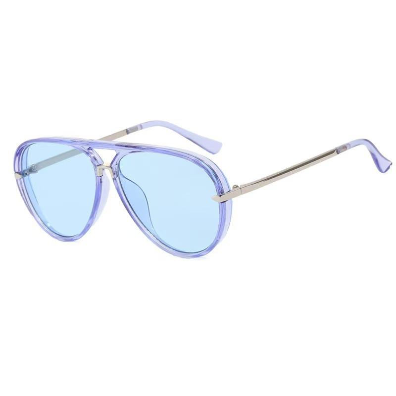 Fashion Oversized Double-Bridge Pilot Sunglasses for Women Luxury Brand Vintage Sun Glasses Outdoor Driving Eyeglasses