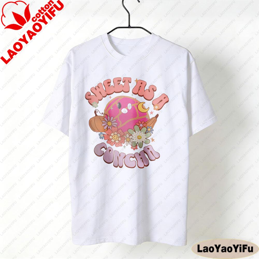 Sweet As A Concha Tshirt Pan Dulce Lovers Gift Tee Mexican Concha TShirt Mom Gift Sweet Bread Shirt Unisex Fashion Casual Tops